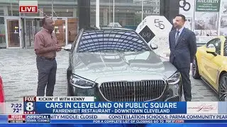 One of LeBron's cars is on display on Public Square