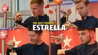 ⚔️🍻 DISCOVER WHO POURS THE BEST ESTRELLA BEER: TER STEGEN vs DE JONG vs LEWANDOWSKI vs PEDRI