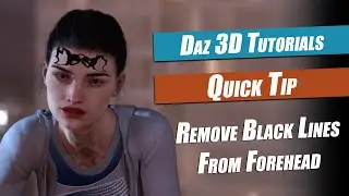 Daz 3D : How To Remove Black Lines From The Forehead