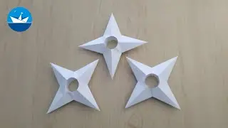 Ниндзя-сюрикен из бумаги/Paper ninja shuriken/Оригами