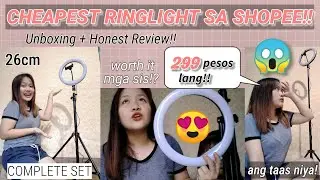 CHEAPEST RINGLIGHT W/ TRIPOD FROM SHOPEE | Tipid Tips | Unboxing and Review by EL EY