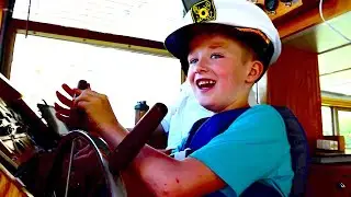 Captain Charlie Drives The Boat!