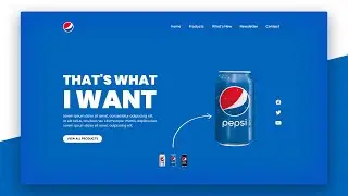 Pepsi Elementor Landing Page Website Design | WordPress Elementor Pro Tutorial 2022 | Flex Container