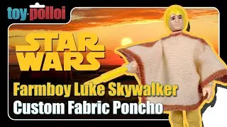 Vintage Star Wars Kenner Farmboy Luke Skywalker Custom Fabric Poncho - Toy Polloi