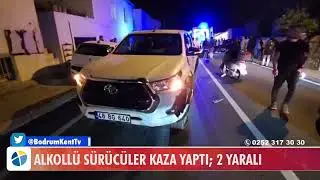 ALKOLLÜ SÜRÜCÜLER KAZA YAPTI; 2 YARALI