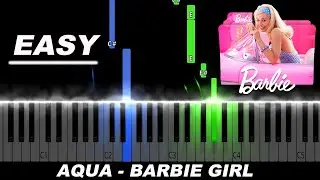 Aqua - Barbie Girl Easy Piano Tutorial