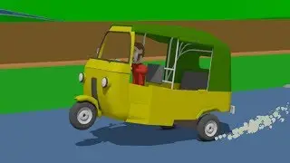 #Tuk-Tuk - Mounting, Putting on and Painting as well as Testing with eggs | cartoon animation