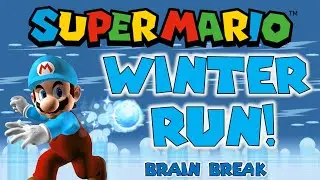 Super Mario Winter Run | Winter Brain Break | GoNoodle | Just Dance | Mario Run Challenge