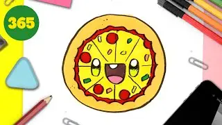 HOW TO DRAW A CUTE PIZZA KAWAII 💖 Cute drawings 💖