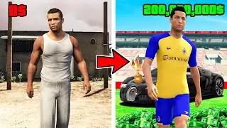 PASO de CRISTIANO RONALDO POBRE a MILLONARIO en GTA 5!