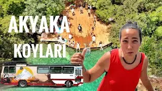 KARAVAN İLE MUĞLA AKYAKA KOYLARI - BUZ GİBİ AZMAK NEHRİ - DERİNLEŞMEYEN KUMSAL