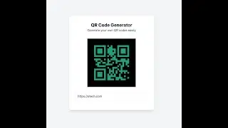 How to create QR Code generator in React