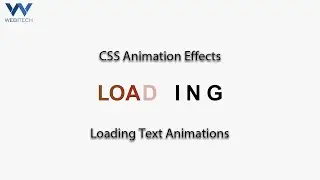 Loading Text Animation Using CSS | CSS Animation Effects | Pure CSS Tutorials