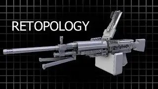 Light Machine Gun retopology in Blender