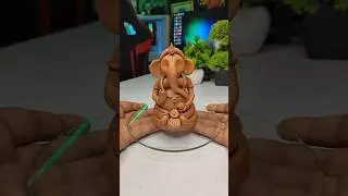 Ganpati ji idol making with clay 🌸 Easy ganpati making 🙏 Ganpati Bappa morya #shorts #short