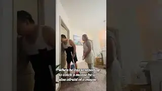 Scare of mouse  #couplegoals #couplevlog #funny #relatable #love #viral #omgiamscare