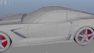 Maya Modelling Timelapse Corvette C7