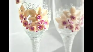 Декорируем бокалы FIMO