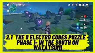 Genshin Impact 2.1 - The 8 Electro Cubes Puzzle (Phase 1)  South on Watatsumi Island (Unedited)