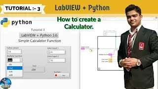 Labview + Python | Tutorial 3 Calculator in Python with Labview | LabVIEW + Python Series