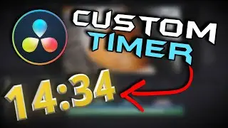 Custom Time Clock / Stop Watch in Davinci Resolve, EASY!!! No Fusion.