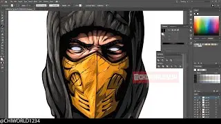 Scorpion | Mortal Kombat - Adobe Illustrator - Speed Art Process