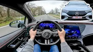 Mercedes EQE 350+ 2023 POV test drive | Acceleration | 292 hp RWD