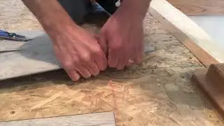 HOW TO CUT VINYL PLANK FLOORING AROUND A RAILING