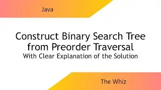 Construct Binary Search Tree from Preorder Traversal