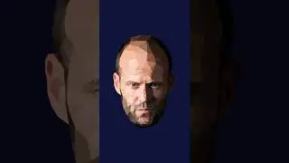 Low Poly Art - Jason Statham         #lowpolyart #vectorart #digitalart #illustrator #jasonstatham