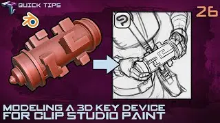 QUICK TIPS | 3D Modeling A Puzzle Device For Clip Studio Paint Using Shape Keys In Blender