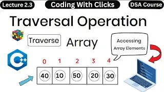 Traversal Operation in an Array - C++ Program to Traverse an Array - Coding With Clicks