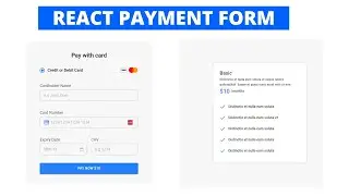 Credit Card Payment fom with validation in React JS