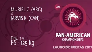 BRONZE FS - 125 kg: K. JARVIS (CAN) df. C. MURIEL (ARG) by TF, 11-0