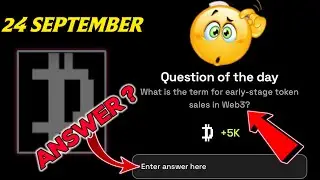 DROPEE Question Of The Day Answer | What is the term for early-stage token sales in Web3? #dropee