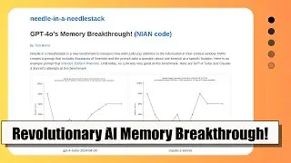 GPT-4o's Mind-Blowing Memory Breakthrough: The Needle in a Needlestack Test!