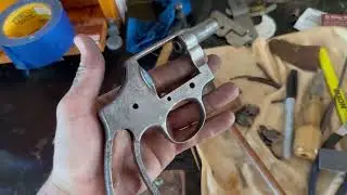 Old rusted 32 long Spanish EBAR revolver cleaned and restored