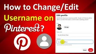 How to Change Pinterest Username? Change Your Username on Pinterest | Pinterest | ADINAF Orbit