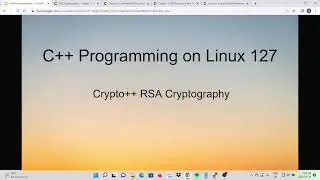 C++ Programming on Linux - Crypto++ RSA Cryptography