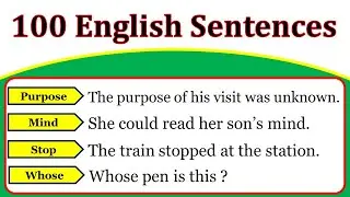 English Sentences : 100 English Sentences | Vocabulary | English Speaking Sentences for daily use