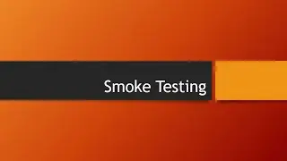 #Smoketesting