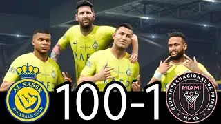 FC 24- MESSI RONALDO NEYMAR & MBAPPE | ALL STARS | AL NASSR 100-1 PSG 