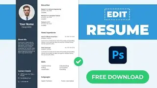 How to Edit CV | Resume in Photoshop | Quick Resume | CV Design Photoshop