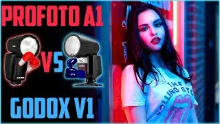 Profoto A1 vs  Godox V1 ( Zoom Li-on X ) : Round Head Flash Speedlight Comparison