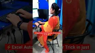 Excel Auto Serial Number Trick in just 10 sec😲🔥 