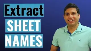 Sheet Names in Excel | Cell Function | Power Query
