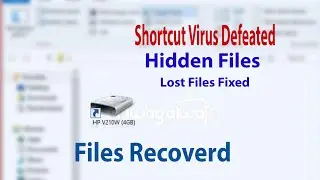 Remove Shortcut Virus | Unhide Files Hidden by Virus | Files Hidden on Harddisk | Recover files