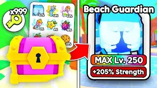 I Opened NEW Mega Chest and Got 0.1% GIGA BEACH GUARDIAN Pet in Arm Wrestling Simulator! (Roblox)