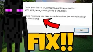 How To Fix Minecraft GLFW Error 65542 | Minecraft OpenGL Error Fix
