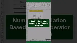 How to Perform Numerical Calculation based on the Selection of Operator in 